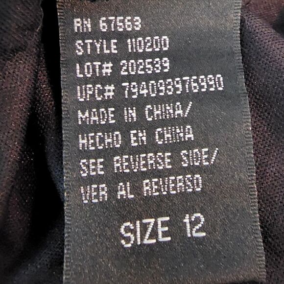 S L FASHIONS WOMEN'S SHIMMER AND CHIFFON SLEEVELESS TIERED DRESS SIZE 12 BLACK - Picture 7 of 8